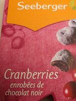 Cranberries enrobées de chocolat noir