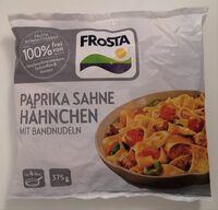 Paprika Sahne Hähnchen mit Bandnudeln
