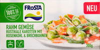 Rahm Gemüse rustikale Karotten mit Rosenkohl & Brechbohnen