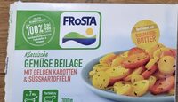 Gemüsebeilage mit gelben Karotten und Süßkartoffeln