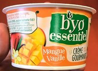 Crème gourmande mangue vanille