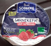 Sahnekefir auf Himbeere