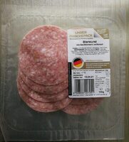 Bierwurst mit Senfkörnern verfeinert