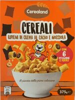 Cereali ripieni di crema al cacao e nociola