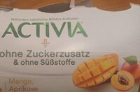 Danone ACTIVIA® ohne Zuckerzusatz & ohne Süßstoffe, doppelt Früchte Mango, Aprikose 4 x ( 2x 115 g) =