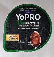 Yopro Pudding Schokolade- Haselnuss-Geschmack