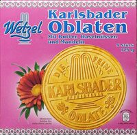 Karlsbader Oblaten mit Butter, Haselnüssen & Mandeln