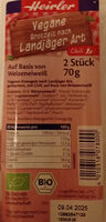 Vegan sausages