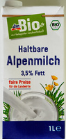 Haltbare Alpenmilch 3,5 % Fett