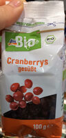 Cranberrys gesüßt