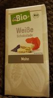 Weiße Schokolade Mohn
