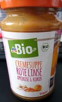 Cremesuppe rote Linse Aprikose & Kokos