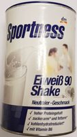 Sportness Eiweiß 90 Shake neutraler Geschmack
