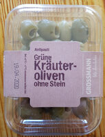 Grüne Kräuteroliven ohne Stein