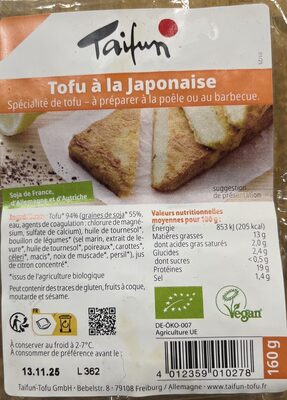 Tofu à la Japonaise