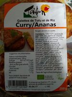 Galettes de tofu et de riz curry/ ananas