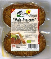 Hamburguesas vegetales Friburguesas de tofu y arroz Maíz-Pimiento