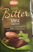 Edel Bitter Minz Blätter Schokolade