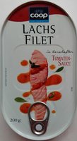 Lachsfilet in herzhafter Tomatensauce