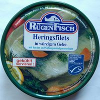 Heringsfilets in würzigem Gelee