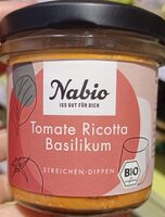 Nabio Tomate Ricotta Basilikum - Bio Tomatenaufstrich mit Ricotta und Basilikum