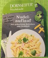 Nudelauflauf mit gekochtem Schinken und Brokkoli