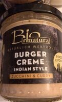 Burger Creme Indian Style Zucchini & Curry