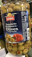 Spanische Hojiblanca-Oliven mit Paprikapaste