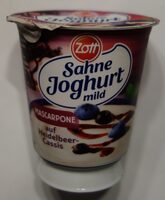 Sahne Joghurt Mascarpone Heidelbeer-Cassis
