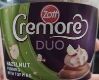Creamore duo hazelnut pudding with topping