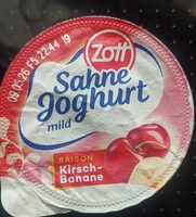 Sahnejoghurt mild Saison Kirsch-Banane