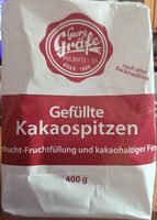Gefüllte Kakaospitzen mit Mehrfrucht-Fruchtfüllung und kakaohaltiger Fettglasur