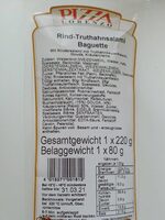 Rind-Truthahnsalami Baguette