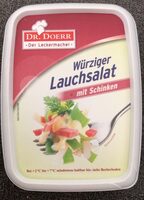 Würziger Lauchsalat mit Schinken