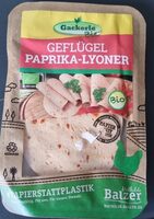 Bio Geflügel fleishwurst mit paprika