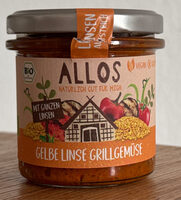 Linsen-Aufstrich Gelbe Linsen Grillgemüse