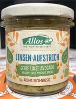 Linsen-Aufstrich gelbe Linsen Avocado