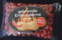 Gebrannte Erdnusskerne dragiert süß und scharf