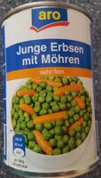 Junge Erbsen mit Möhren