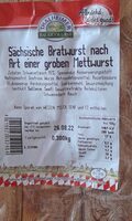 Sächsische Bratwurst nach Art einer groben Mettwurst