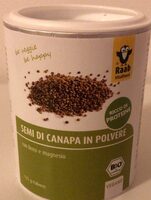 Semi di canapa in polvere