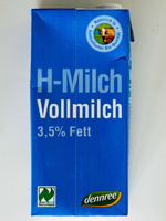 Dennree H-Milch Vollmilch 3,5 % Fett 4021851114384 Bio H-Vollmilch