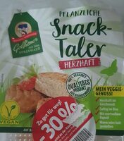 Pflanzliche Snack Taler herzhaft
