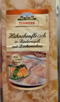 Hähnchenfleisch in Rinderaspik mit Zuckermelone