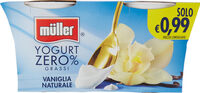 Yogurt zero grassi vaniglia naturale