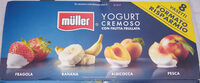 Yogurt cremoso con frutta frullata