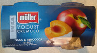 Müller yogurt cremoso alla pesca e albicocca in pezzi