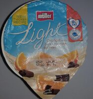 Müller light - orange with dark chocolate sprinkles