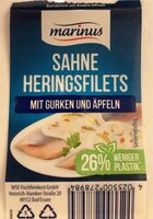 Sahneheringsfilets mit Gurken und Äpfeln