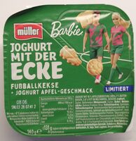 Joghurt mit der Ecke Barbie Fußball